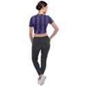 Abstract Illusion Short Sleeve Cropped Jacket View2