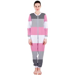 Demigirl Pride Flag Lgbtq Onepiece Jumpsuit (ladies)  by lgbtnation