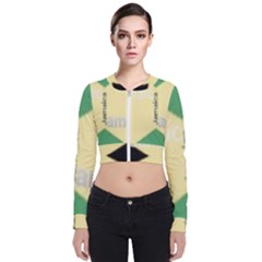 Jamaica, Jamaica  Long Sleeve Zip Up Bomber Jacket by Janetaudreywilson