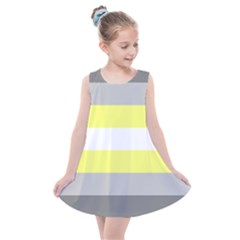 Deminonbinary Pride Flag Lgbtq Kids  Summer Dress by lgbtnation