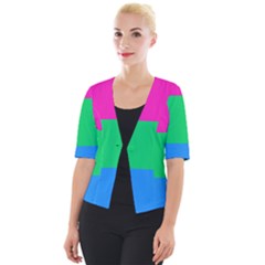 Polysexual Pride Flag Lgbtq Cropped Button Cardigan by lgbtnation