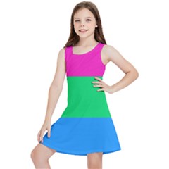 Polysexual Pride Flag Lgbtq Kids  Lightweight Sleeveless Dress by lgbtnation