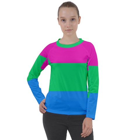 Polysexual Pride Flag Lgbtq Women s Long Sleeve Raglan Tee by lgbtnation