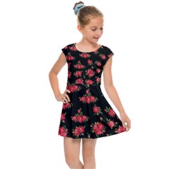 Red Roses Kids  Cap Sleeve Dress by designsbymallika