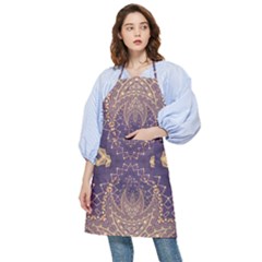 Gold And Purple Pocket Apron by Dazzleway