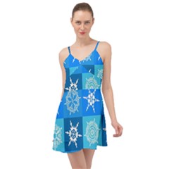 Snowflakes Summer Time Chiffon Dress by Sobalvarro