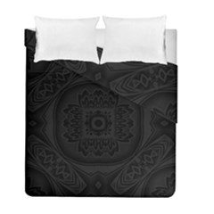 Black And Gray Duvet Cover Double Side (full/ Double Size) by Dazzleway