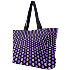 Purple And Pink Dots Pattern, Black Background Simple Shoulder Bag by Casemiro