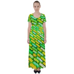 Diagonal Street Cobbles High Waist Short Sleeve Maxi Dress by essentialimage