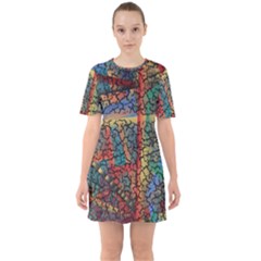 Crackle Sixties Short Sleeve Mini Dress by WILLBIRDWELL