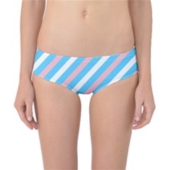 Transgender Pride Diagonal Stripes Pattern Classic Bikini Bottoms by VernenInk