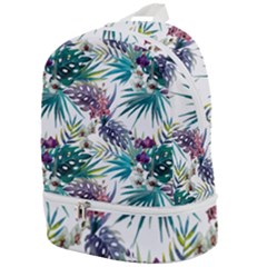 Tropical Flowers Pattern Zip Bottom Backpack by goljakoff