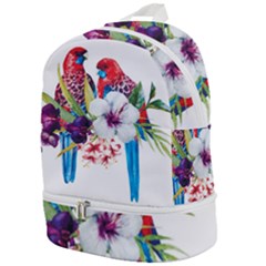 Tropical Parrots Zip Bottom Backpack by goljakoff