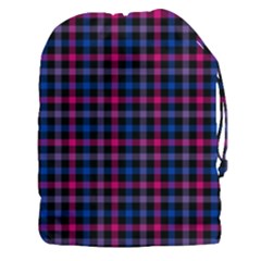 Bisexual Pride Checkered Plaid Drawstring Pouch (3xl) by VernenInk