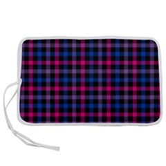 Bisexual Pride Checkered Plaid Pen Storage Case (s) by VernenInk