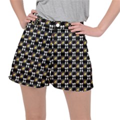 Shiny Skull Ripstop Shorts by Sparkle