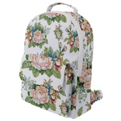 Vintage Flowers Pattern Flap Pocket Backpack (small) by goljakoff