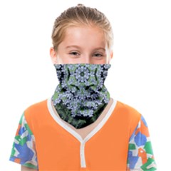 Calm In The Flower Forest Of Tranquility Ornate Mandala Face Covering Bandana (kids) by pepitasart