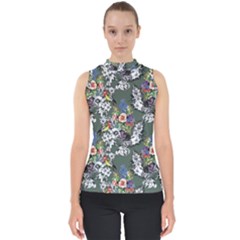 Garden Mock Neck Shell Top by goljakoff