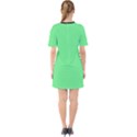 Algae Green & Black -  Sixties Short Sleeve Mini Dress View2