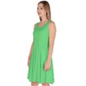 Algae Green & Black -  Knee Length Skater Dress With Pockets View2