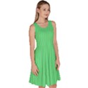 Algae Green & Black -  Knee Length Skater Dress With Pockets View3