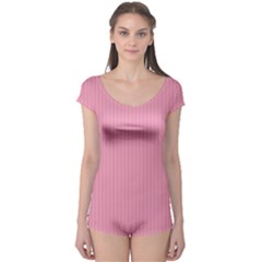 Amaranth Pink & Black - Boyleg Leotard  by FashionLane