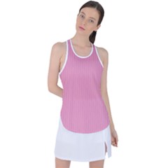 Amaranth Pink & Black - Racer Back Mesh Tank Top by FashionLane