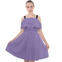 Bougain Villea Purple & Black - Cut Out Shoulders Chiffon Dress by FashionLane