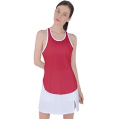 Amaranth Red & Black - Racer Back Mesh Tank Top by FashionLane