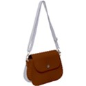 Rusty Orange & White - Saddle Handbag View1