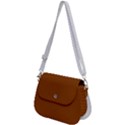 Rusty Orange & White - Saddle Handbag View2