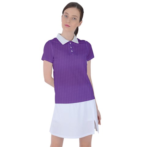 Eminence Purple & White - Women s Polo Tee by FashionLane