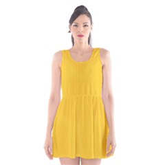 Dandelion Yellow & White - Scoop Neck Skater Dress by FashionLane