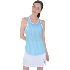 Blizzard Blue & Black - Racer Back Mesh Tank Top by FashionLane