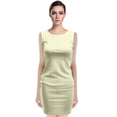 Creamy Yellow & Black - Classic Sleeveless Midi Dress by FashionLane