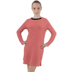 Tea Rose Red & Black - Long Sleeve Hoodie Dress by FashionLane