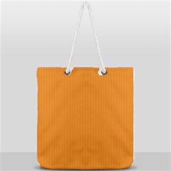 Apricot Orange & White - Full Print Rope Handle Tote (large) by FashionLane