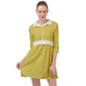 Ceylon Yellow & White - Mini Skater Shirt Dress View1