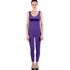 Spanish Violet & White - One Piece Catsuit by FashionLane