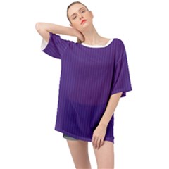 Spanish Violet & White - Oversized Chiffon Top by FashionLane