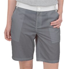 Steel Grey & White - Pocket Shorts by FashionLane