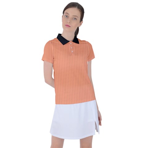 Atomic Tangerine & Black - Women s Polo Tee by FashionLane