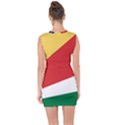 Seychelles flag Lace Up Front Bodycon Dress View2