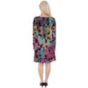 Mosaic pieces                                                       Long Sleeve Front Wrap Dress View2