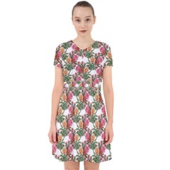 Flowers Pattern Adorable In Chiffon Dress by goljakoff