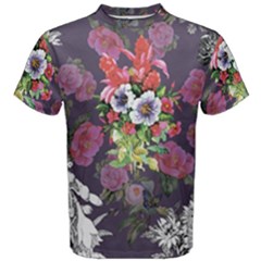 Purple Flowers Men s Cotton Tee by goljakoff