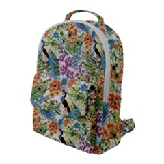 Peacock Pattern Flap Pocket Backpack (large) by goljakoff