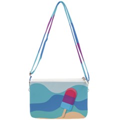 Ice Summer Beach Sea Dessert Double Gusset Crossbody Bag by HermanTelo