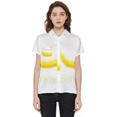 Banana Fruit Watercolor Painted Short Sleeve Pocket Shirt by Mariart